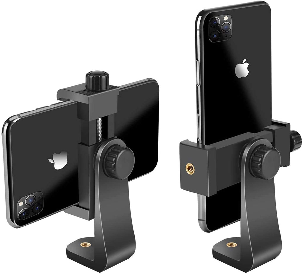 Aoonar Support Téléphone Universel pour Trépied – Rotation à 360°, Filetage 1/4", Compatible Smartphones 5,8–10,5 cm