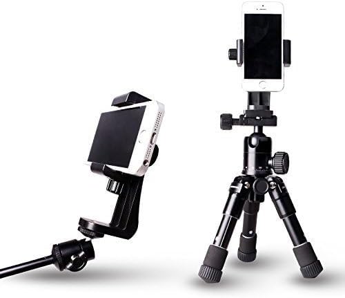 Aoonar Support Téléphone Universel pour Trépied – Rotation à 360°, Filetage 1/4", Compatible Smartphones 5,8–10,5 cm