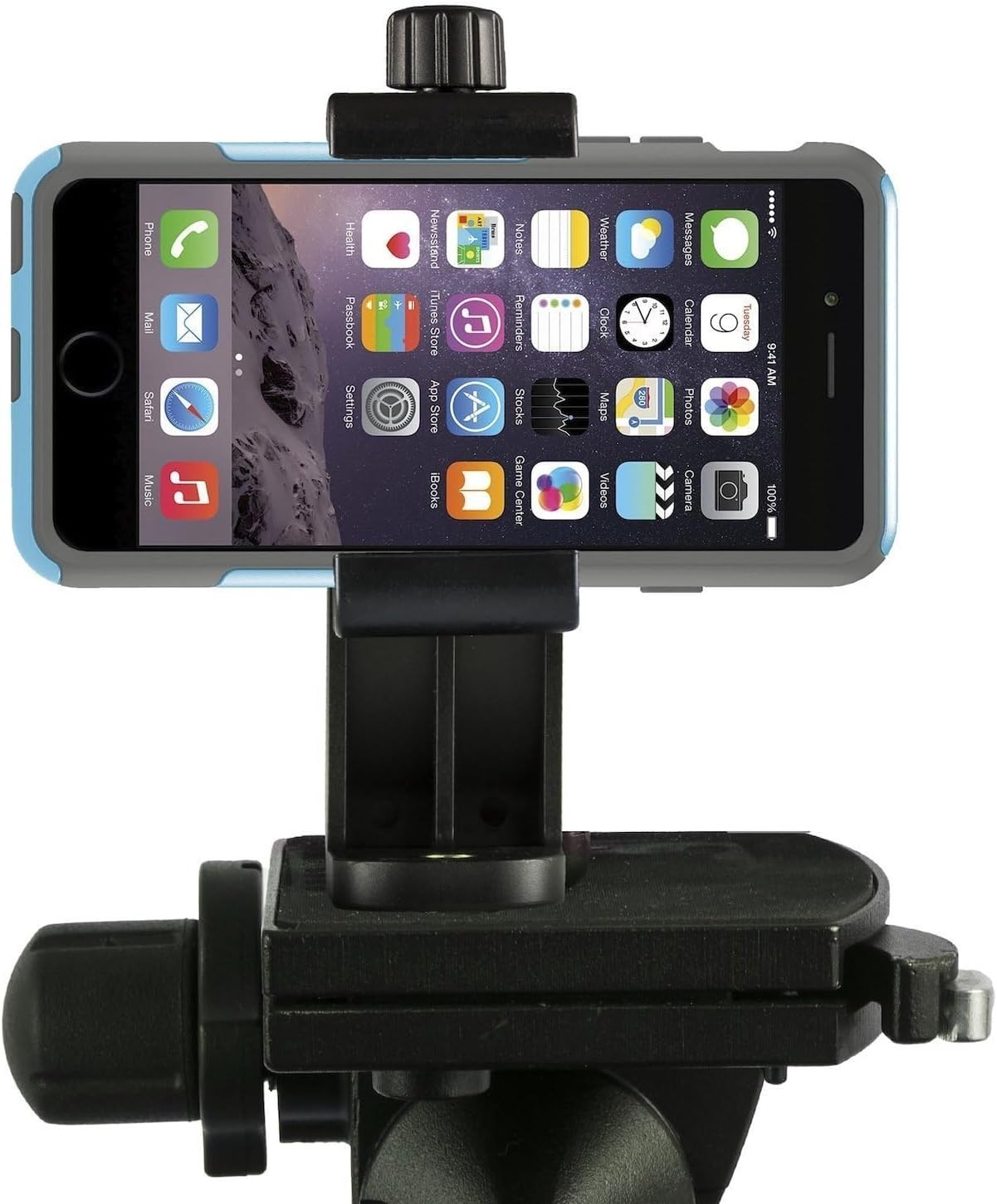 Aoonar Support Téléphone Universel pour Trépied – Rotation à 360°, Filetage 1/4", Compatible Smartphones 5,8–10,5 cm