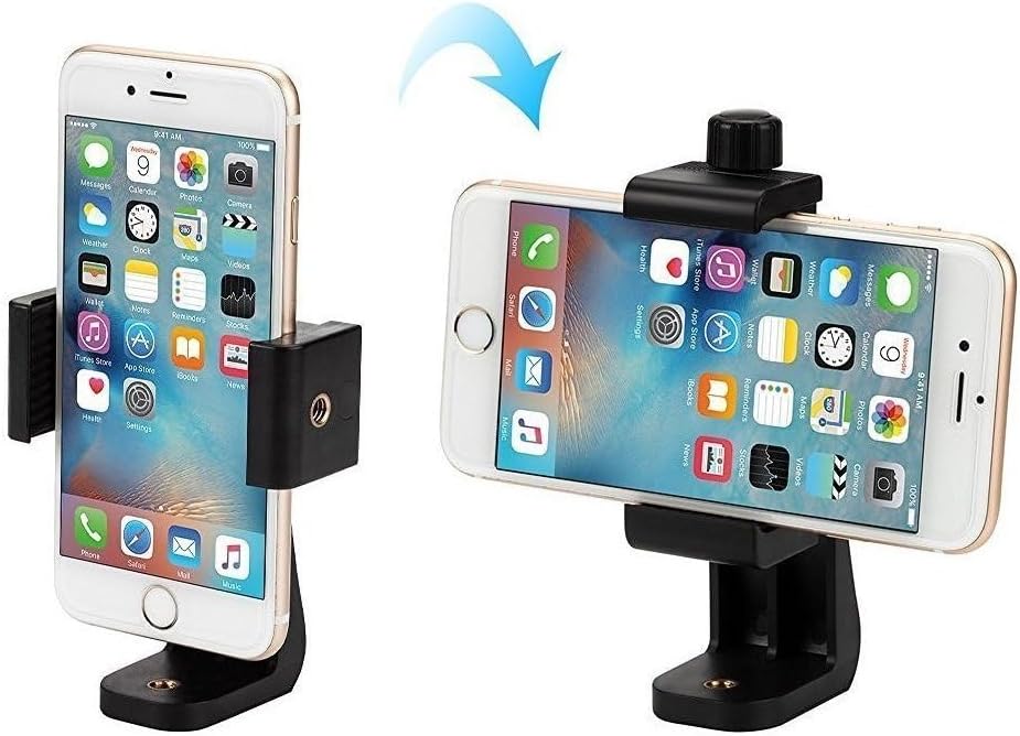 Aoonar Support Téléphone Universel pour Trépied – Rotation à 360°, Filetage 1/4", Compatible Smartphones 5,8–10,5 cm