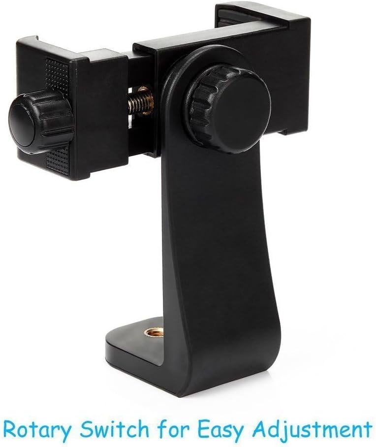 Aoonar Support Téléphone Universel pour Trépied – Rotation à 360°, Filetage 1/4", Compatible Smartphones 5,8–10,5 cm